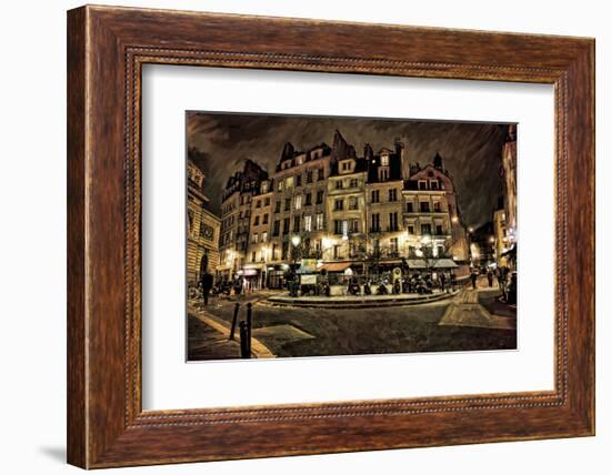 Paris Street Night-Dawne Polis-Framed Art Print