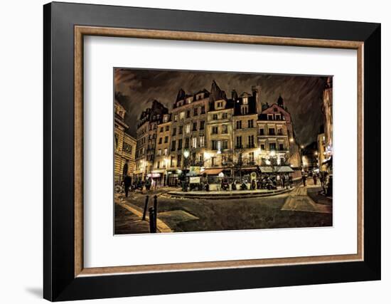 Paris Street Night-Dawne Polis-Framed Art Print