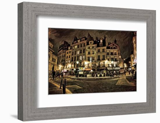 Paris Street Night-Dawne Polis-Framed Art Print