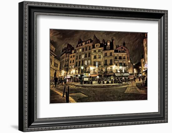 Paris Street Night-Dawne Polis-Framed Art Print