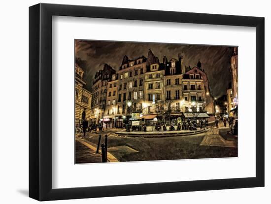 Paris Street Night-Dawne Polis-Framed Art Print