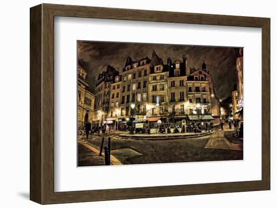 Paris Street Night-Dawne Polis-Framed Art Print