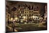 Paris Street Night-Dawne Polis-Mounted Art Print