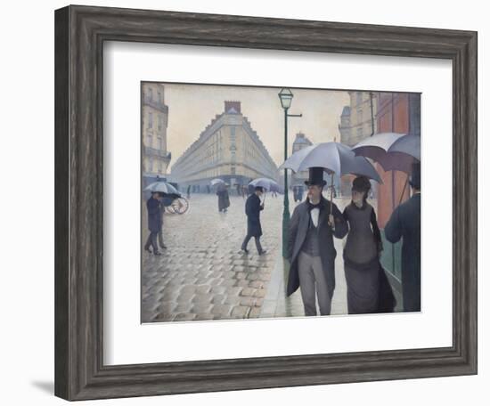 Paris Street; Rainy Day, 1877-Gustave Caillebotte-Framed Giclee Print