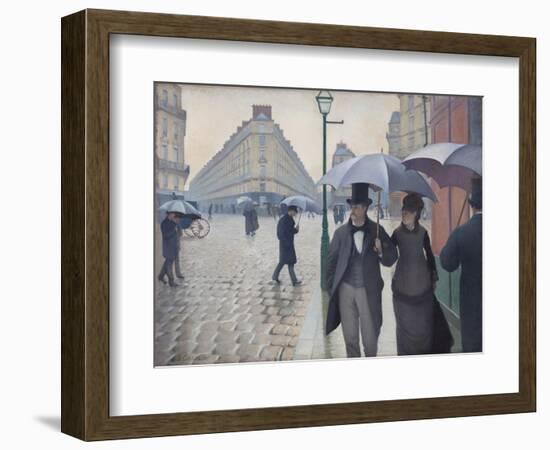 Paris Street; Rainy Day, 1877-Gustave Caillebotte-Framed Giclee Print