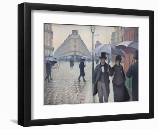 Paris Street; Rainy Day, 1877-Gustave Caillebotte-Framed Giclee Print