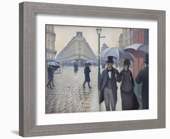 Paris Street; Rainy Day, 1877-Gustave Caillebotte-Framed Giclee Print