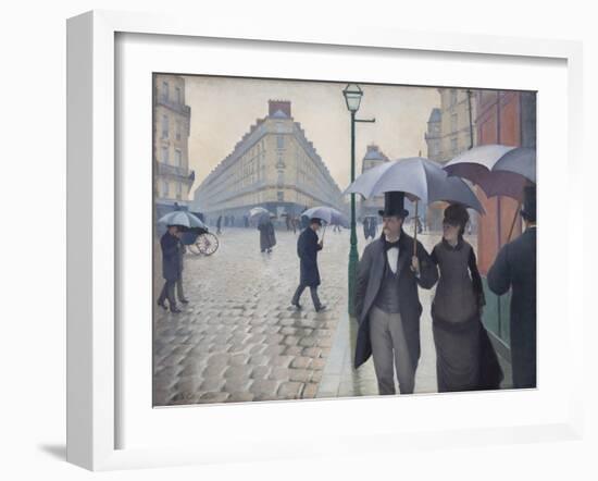 Paris Street; Rainy Day, 1877-Gustave Caillebotte-Framed Giclee Print