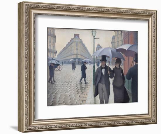 Paris Street; Rainy Day, 1877-Gustave Caillebotte-Framed Giclee Print