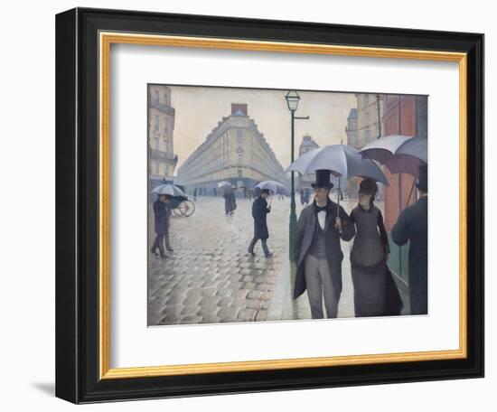 Paris Street; Rainy Day, 1877-Gustave Caillebotte-Framed Giclee Print