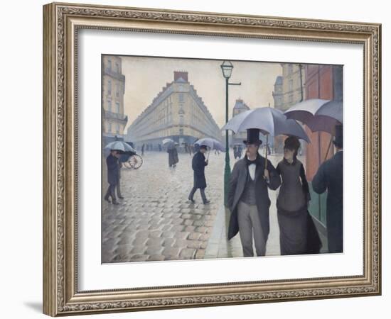 Paris Street; Rainy Day, 1877-Gustave Caillebotte-Framed Giclee Print