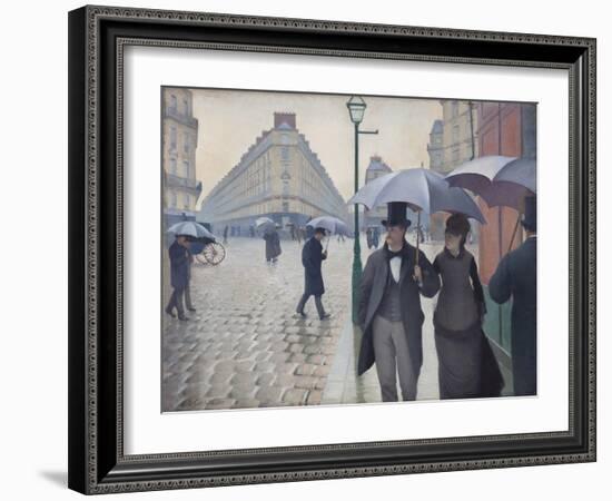 Paris Street; Rainy Day, 1877-Gustave Caillebotte-Framed Giclee Print