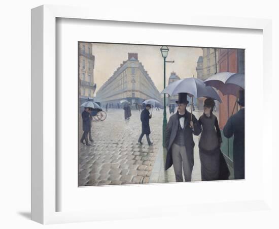 Paris Street; Rainy Day, 1877-Gustave Caillebotte-Framed Giclee Print