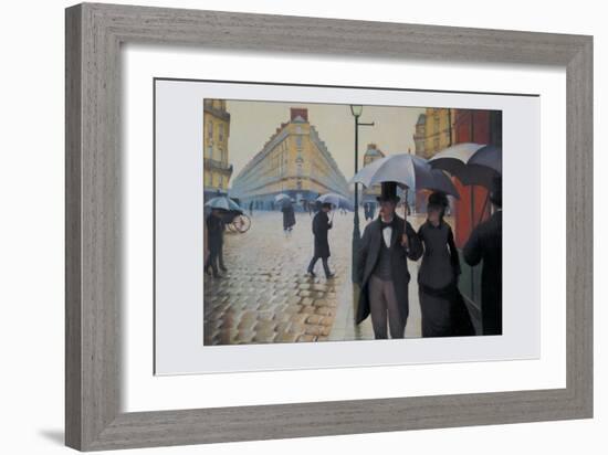 Paris Street; Rainy Day, 1877-Gustave Caillebotte-Framed Art Print