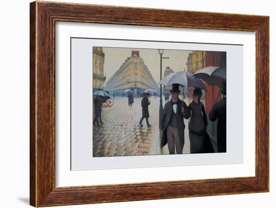 Paris Street; Rainy Day, 1877-Gustave Caillebotte-Framed Art Print