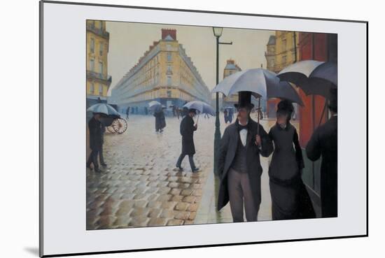 Paris Street; Rainy Day, 1877-Gustave Caillebotte-Mounted Art Print