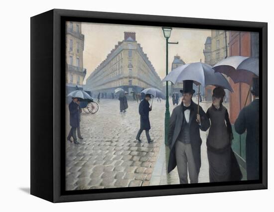 Paris Street, Rainy Day, 1877-Gustave Caillebotte-Framed Premier Image Canvas