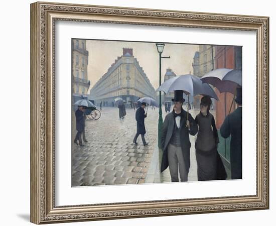 Paris Street, Rainy Day, 1877-Gustave Caillebotte-Framed Giclee Print