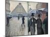 Paris Street, Rainy Day, 1877-Gustave Caillebotte-Mounted Giclee Print