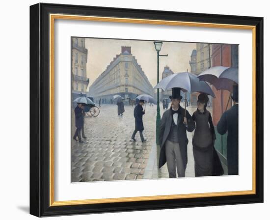 Paris Street, Rainy Day, 1877-Gustave Caillebotte-Framed Giclee Print