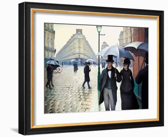 'Paris Street; Rainy Day', 1877-Gustave Caillebotte-Framed Giclee Print