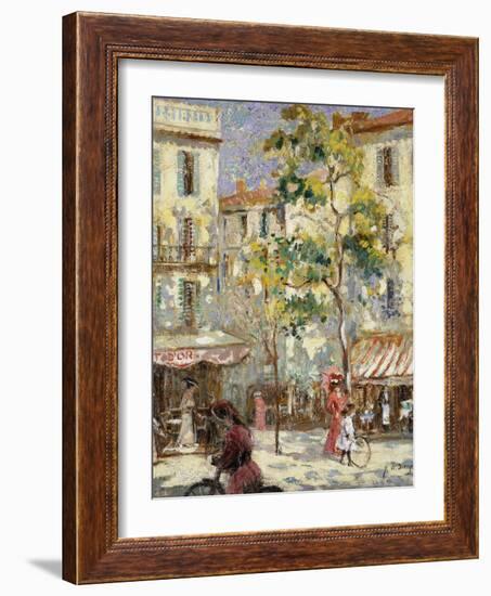 Paris Street Scene-Joseph Alfred Terry-Framed Giclee Print