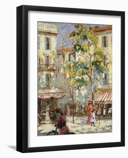 Paris Street Scene-Joseph Alfred Terry-Framed Giclee Print