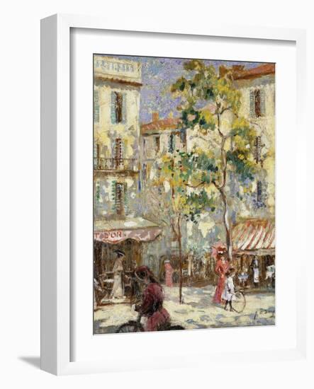 Paris Street Scene-Joseph Alfred Terry-Framed Giclee Print