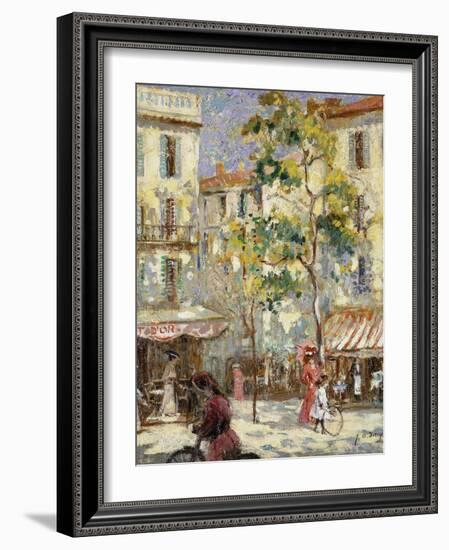 Paris Street Scene-Joseph Alfred Terry-Framed Giclee Print