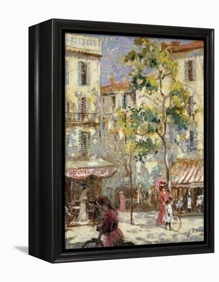 Paris Street Scene-Joseph Alfred Terry-Framed Premier Image Canvas