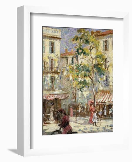 Paris Street Scene-Joseph Alfred Terry-Framed Premium Giclee Print