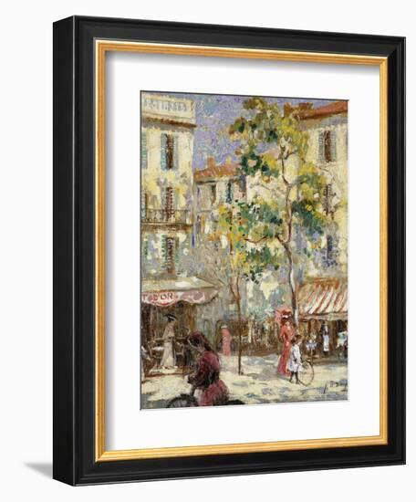 Paris Street Scene-Joseph Alfred Terry-Framed Premium Giclee Print