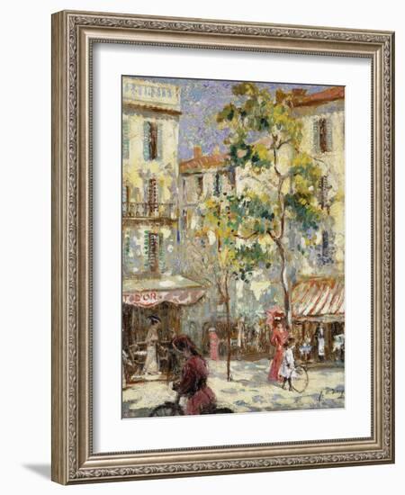 Paris Street Scene-Joseph Alfred Terry-Framed Giclee Print