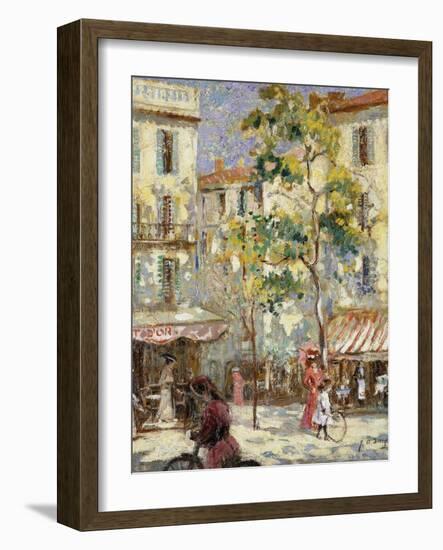Paris Street Scene-Joseph Alfred Terry-Framed Giclee Print