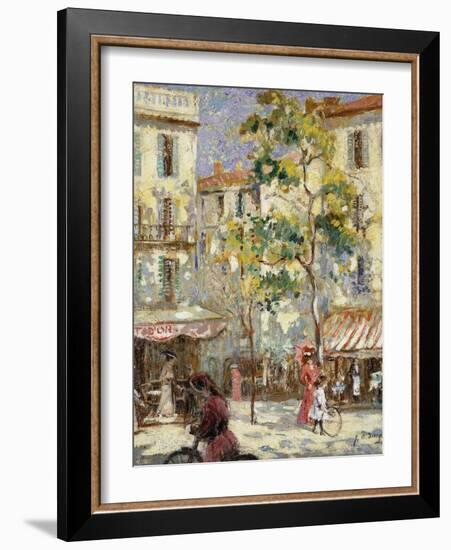 Paris Street Scene-Joseph Alfred Terry-Framed Giclee Print