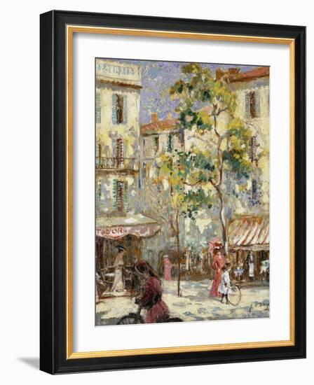 Paris Street Scene-Joseph Alfred Terry-Framed Giclee Print