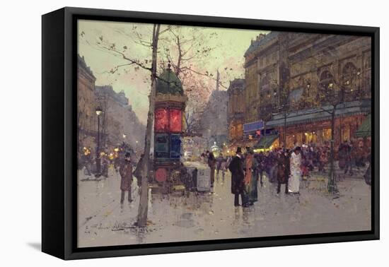 Paris Street Scene-Eugene Galien-Laloue-Framed Premier Image Canvas