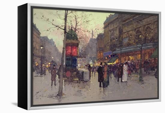 Paris Street Scene-Eugene Galien-Laloue-Framed Premier Image Canvas