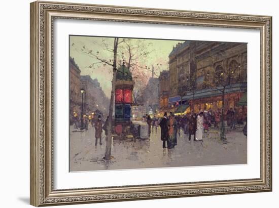 Paris Street Scene-Eugene Galien-Laloue-Framed Giclee Print