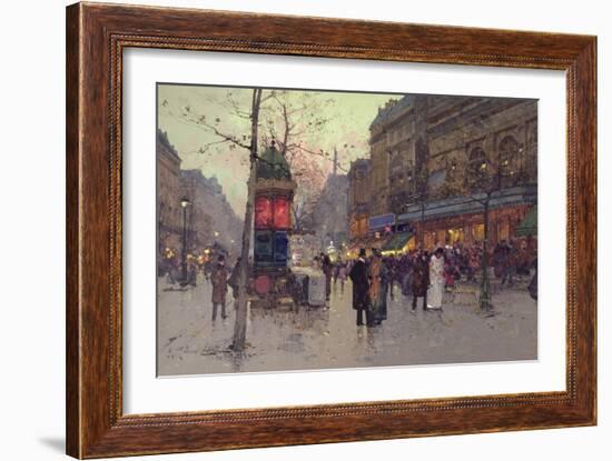 Paris Street Scene-Eugene Galien-Laloue-Framed Giclee Print