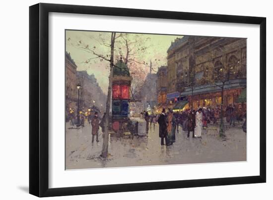 Paris Street Scene-Eugene Galien-Laloue-Framed Giclee Print