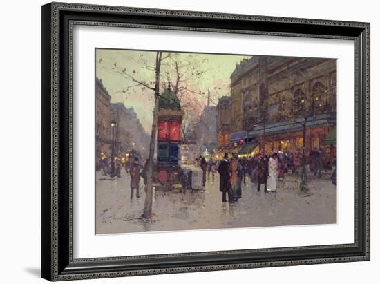 Paris Street Scene-Eugene Galien-Laloue-Framed Giclee Print