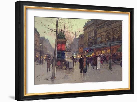 Paris Street Scene-Eugene Galien-Laloue-Framed Giclee Print