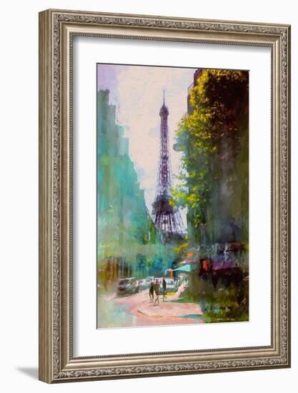 Paris Street-John Rivera-Framed Premium Giclee Print