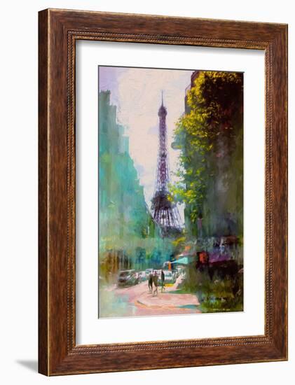 Paris Street-John Rivera-Framed Premium Giclee Print