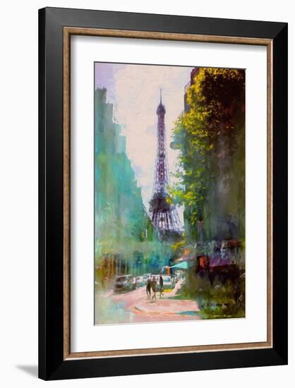 Paris Street-John Rivera-Framed Premium Giclee Print