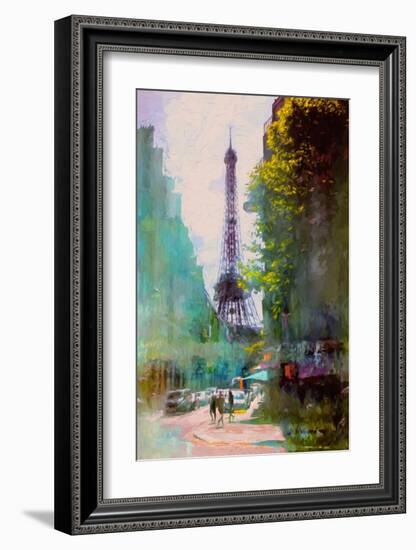 Paris Street-John Rivera-Framed Premium Giclee Print