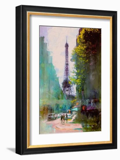 Paris Street-John Rivera-Framed Premium Giclee Print