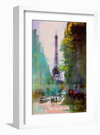 Paris Street-John Rivera-Framed Premium Giclee Print