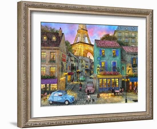 Paris Streets-Dominic Davison-Framed Art Print